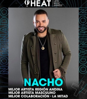 Nacho recibe tres nominaciones en los Premios Heat 2022