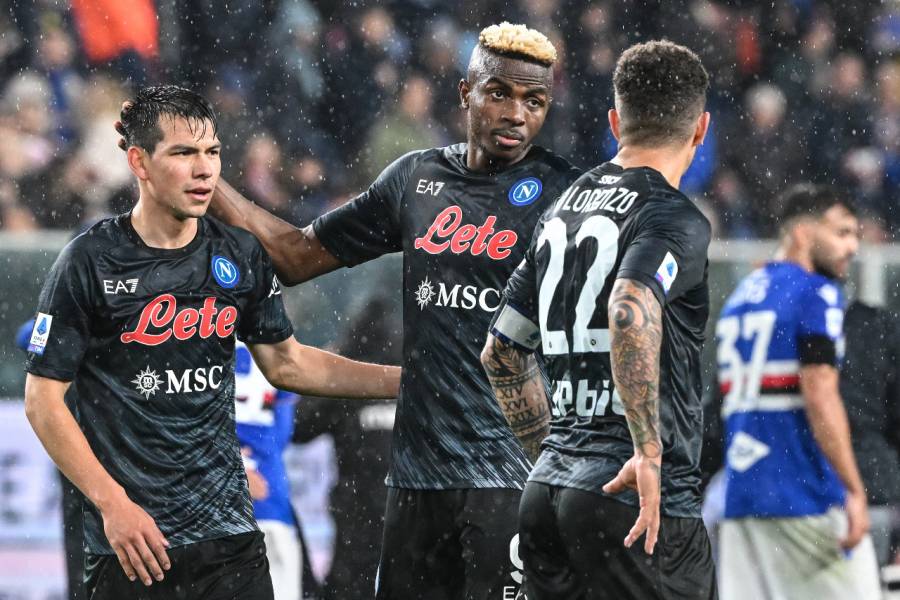 N&aacute;poles gana 2-0 a Sampdoria en d&iacute;a de recuerdo a Vialli y Mihajlovic