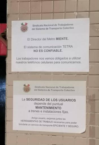 Fallas en sistemas de pilotaje autom&aacute;tico, se&ntilde;alizaci&oacute;n y comunicaci&oacute;n, posibles causas de accidente en Metro: Sindicato