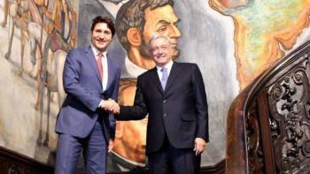 Llega Trudeau a Palacio Nacional