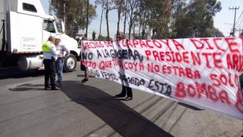 Protestan vecinos contra gasera irregular en Ixtapaluca, luego de varias explosiones