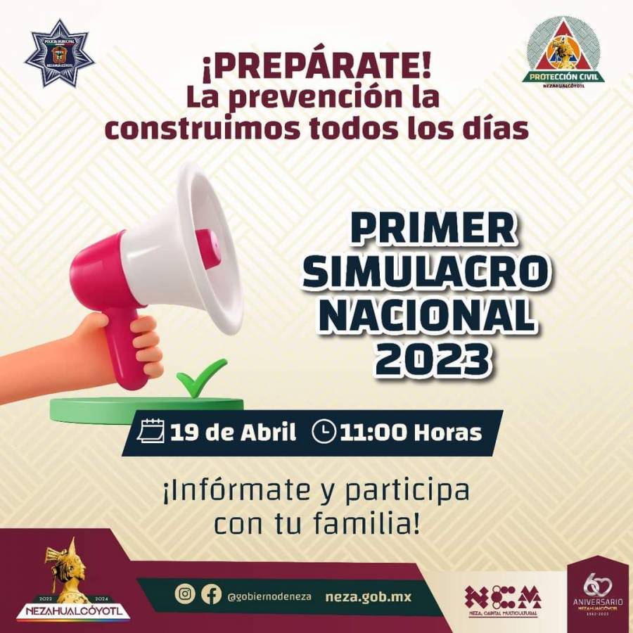 Neza alista simulacro del 19 de abril